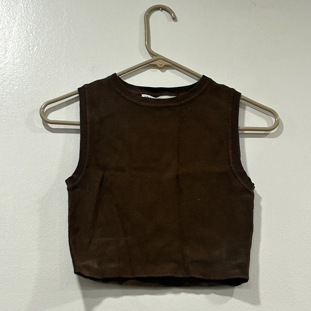 Zara Chocolate Brown Tank Top